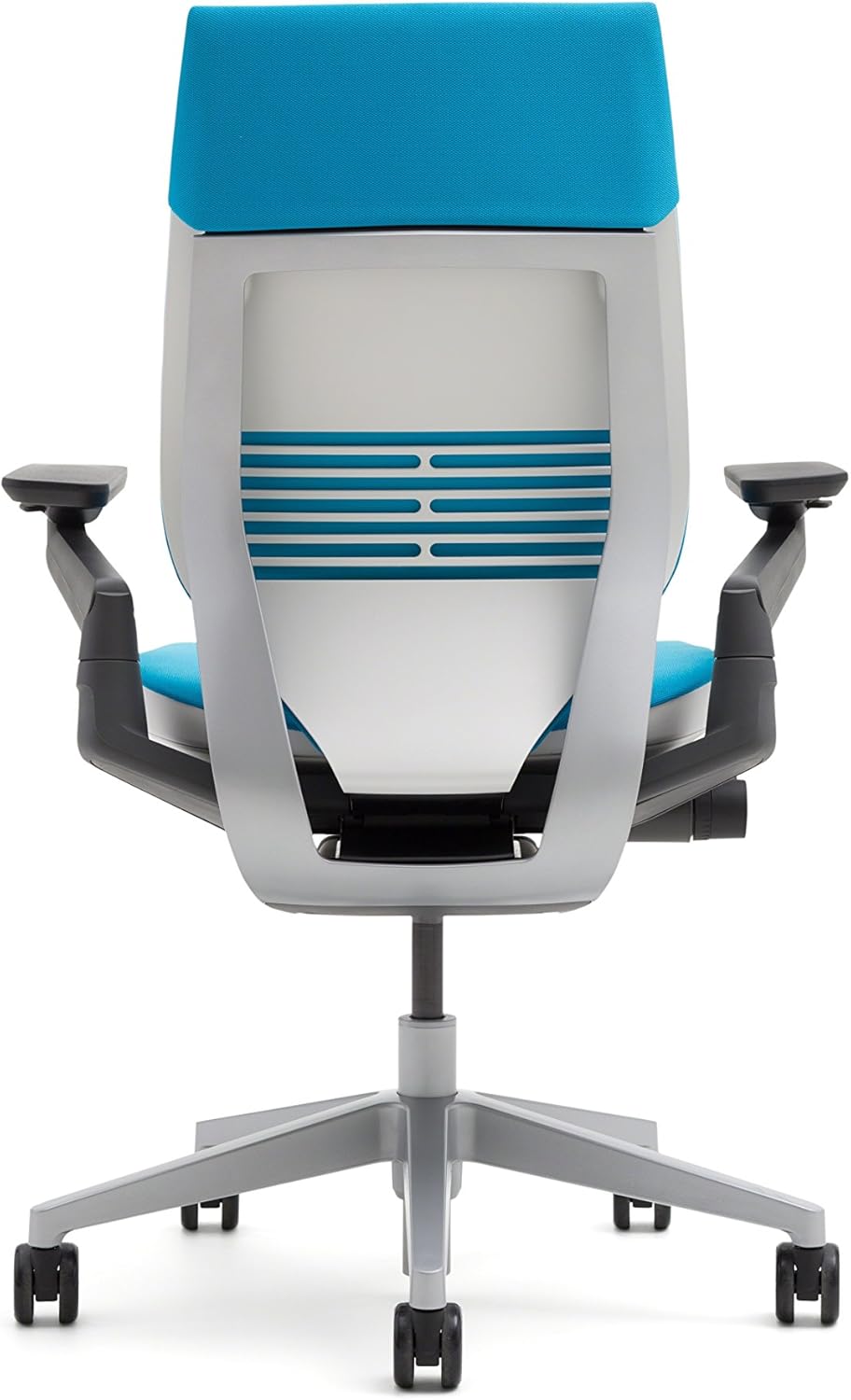 Steelcase Gesture Office Chair - Ergonomic Work Chair with Wheels for Carpet - Comfortable Office Chair - Intuitive-to-Adjust Chairs for Desk - 360-Degree Arms - Concord Purple Fabric