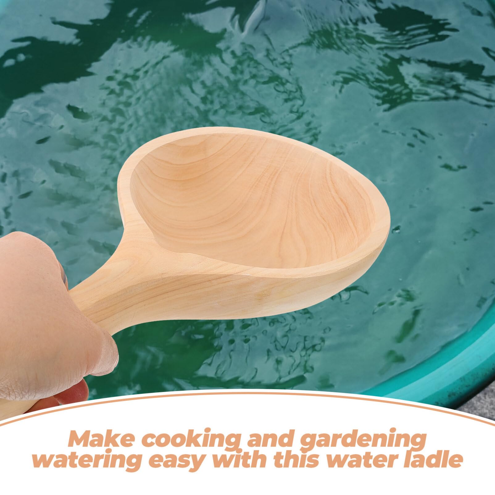 Louche à Eau Cuisine en Bois de Cèdre, Design Unique