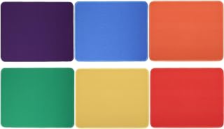 Xuhal 6 Pcs Rubber Mouse Pad 3 mm Stitched Anti Slip, Bright Color | Rubber Base Stable, Waterproof Surface, 10.2 X 8.2 Inch Fits Laptop Computer, Comfortable Gaming Work Home Desk