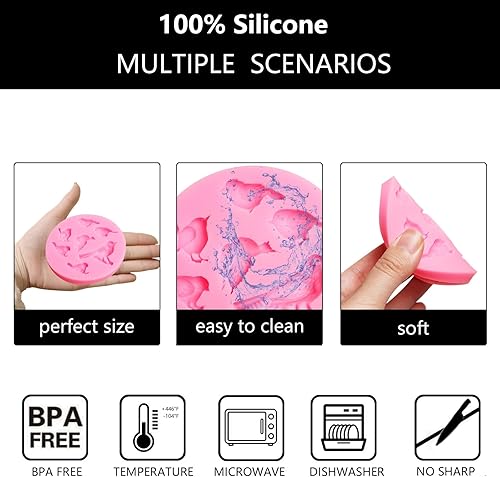 Miniatura 3 de Moldes de silicona para pájaros, molde de fondant de gorrión, moldes de chocolate para hornear para decoración de pasteles, decoración de cupcakes,