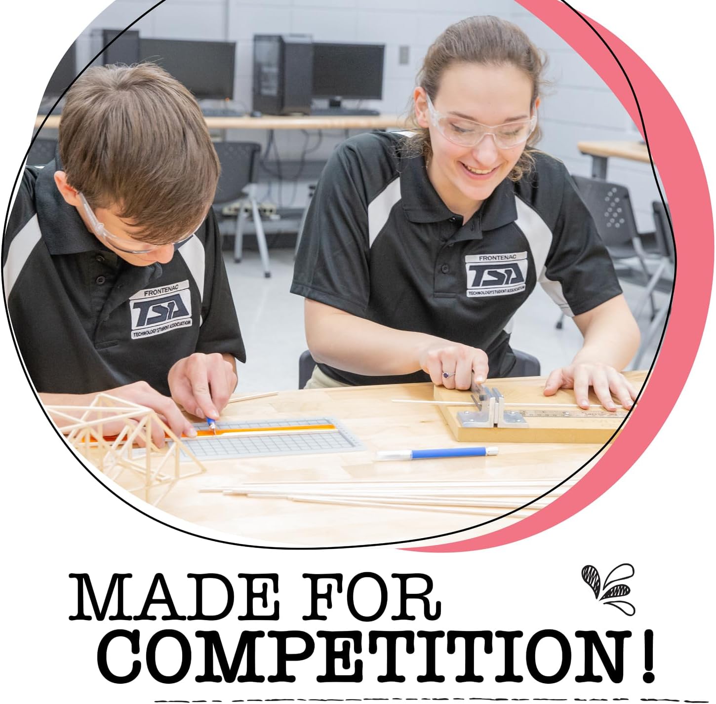 Pitsco Education Balsa Wood Strips 1/4 Inch x 1/4 Inch x 36 Inch Long, Wooden Craft Sticks, Supplies for Engineering Model Bridges, Towers, and Airplanes, Educational Supplies, 25 Pieces