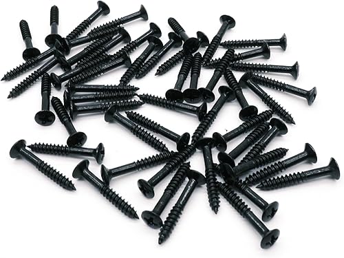 harpfeas Tornillos de montaje para anillo de pastilla Humbucker para guitarra compatibles con Epiphone Les Paul Stratocaster SG Guitar (negro, 50