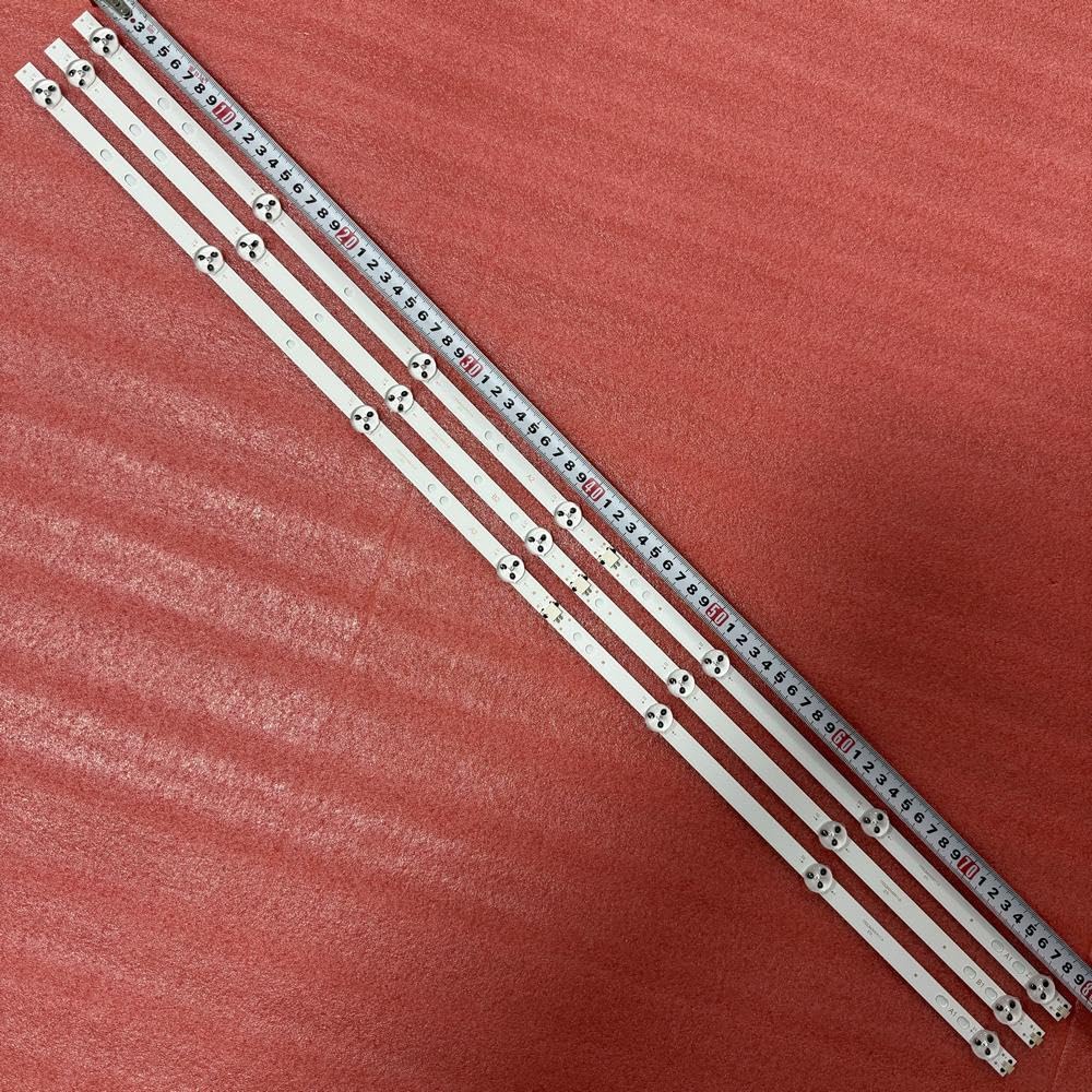 LOCLPCKGYA 801mm 7LED LED Strip(3) Fit For JVC LT-43C700(A) LT-43C700C LT-43C700B LT-43VF3000 17DLB43VER13-A B VES430UNDH-2D-N44(2set For 2 TV)