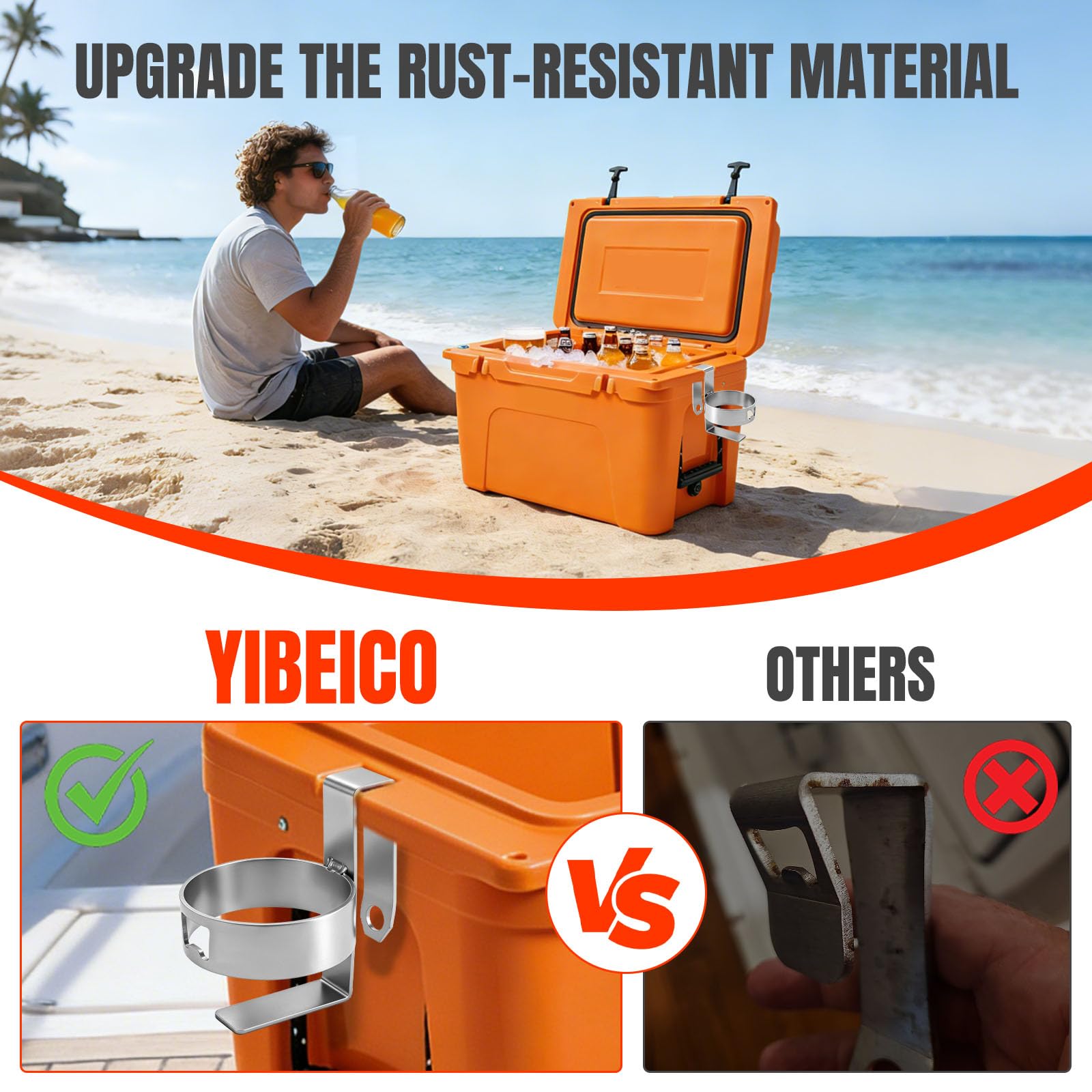 Amazon.com: YIBEICO 3-in-1 Cooler Cup Holder with Bottle Opener