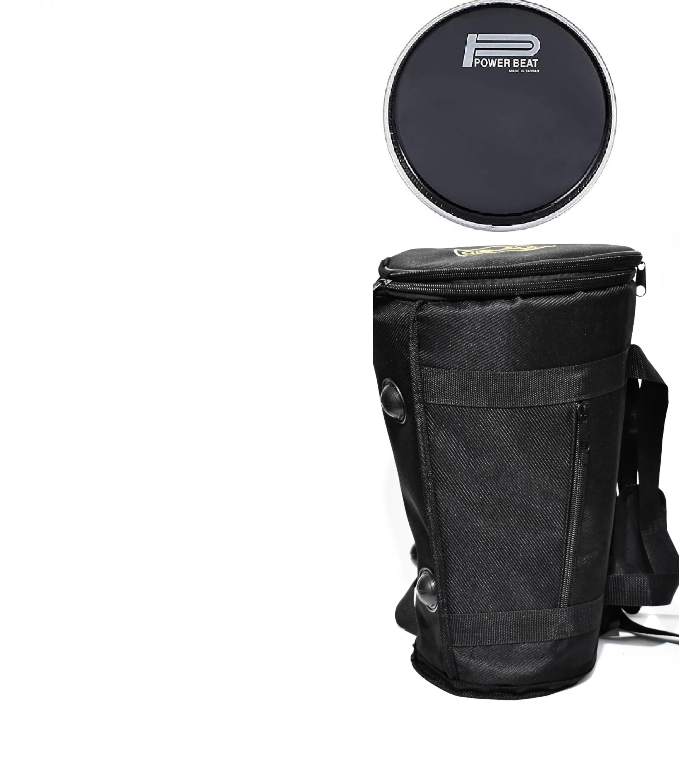Darbuka Doumbek Drum Tabla 17/44.5 cm Intarsien Perlmutt mit Gratis Tasche (Black Galaxy)