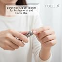 FOLELLO Nail Clipper for Men and Women, Nail Cutter for Professional and Home Use, Stainless Steel Blades Cuts Precisely Elegant design, Easy to Hold Unisex Nail Clipper/Cutter gallery image