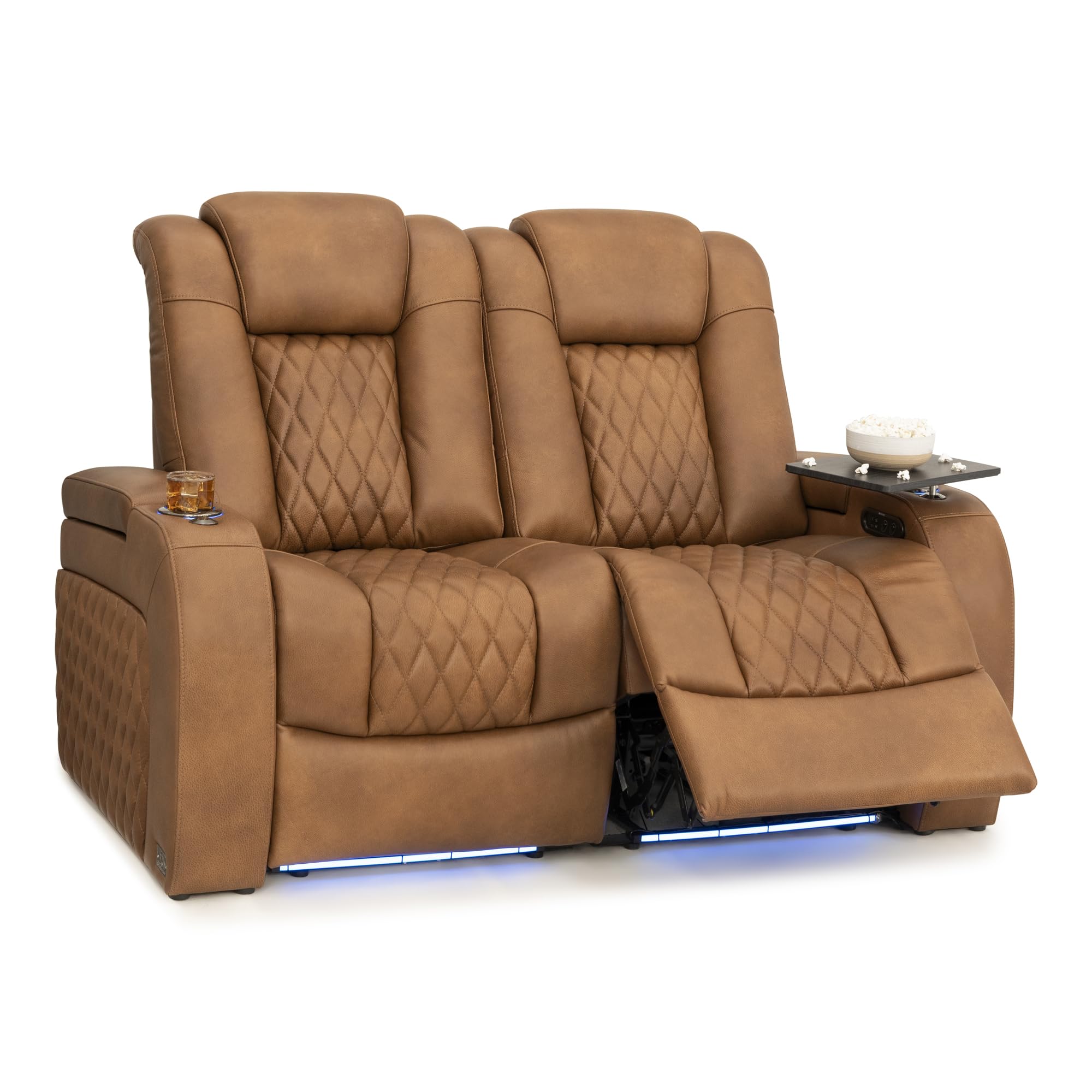 Seatcraft Diamante Home Theater Seating Tawny Row of 2 Loveseat