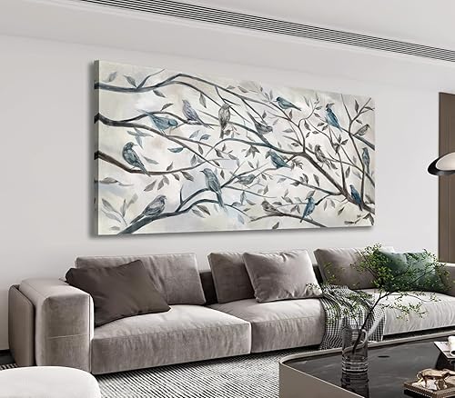 Lienzo decorativo para pared con diseño de pájaro, cuadro abstracto de pájaro en rama, lienzo para decoración de pared, pintura vintage, decoración