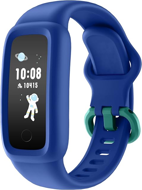 BIGGERFIVE Vigor 2 Fitness Tracker Watch for Kids Girls Boys Ages 5-12, Activity Tracker, Pedometer, Heart Rate Sleep Monitor, IP68 Waterproof Calorie Step Counter Watch, Alarm Clock, Great Kids Gift