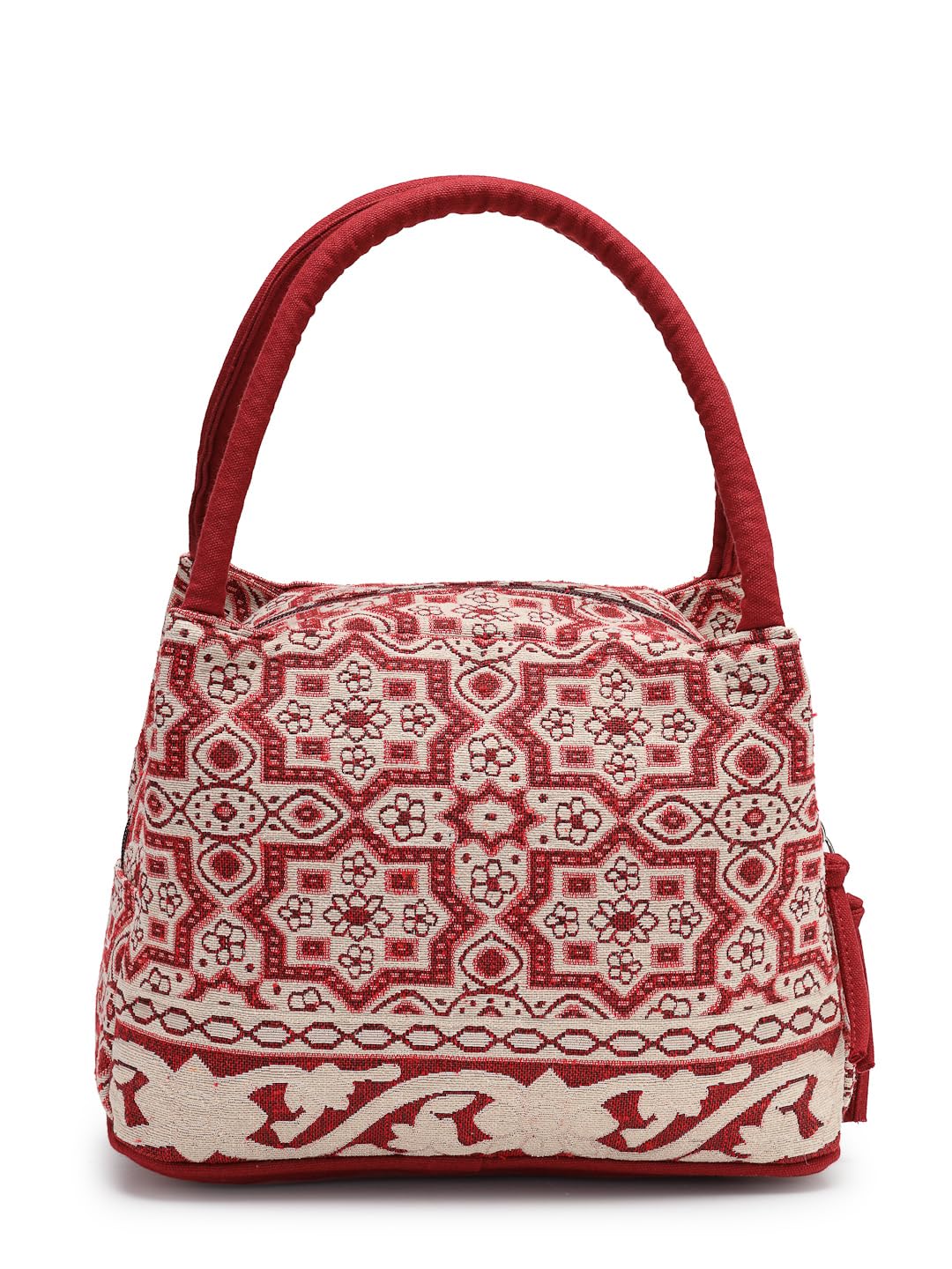 Tribal Cotton Jacquard Handheld Bag-image-22