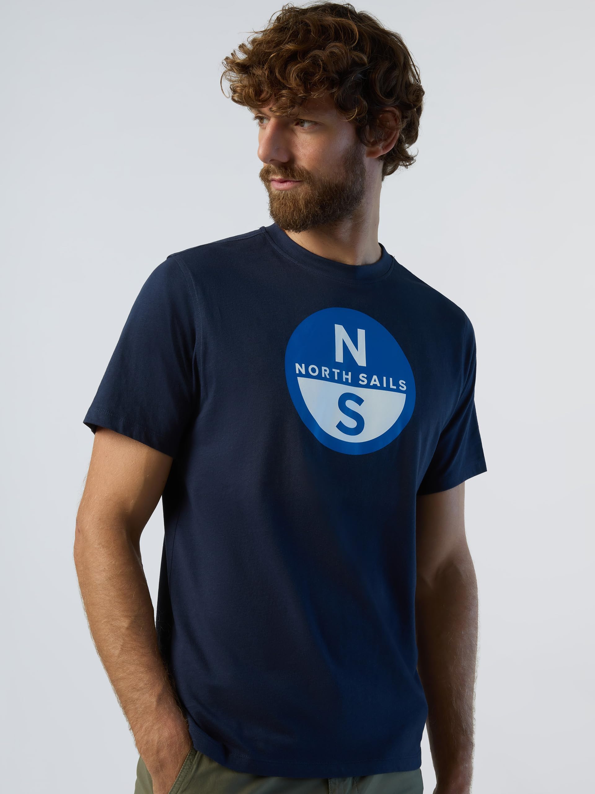 NORTH SAILS Camiseta Hombre Cuello Redondo Manga Corta Camiseta de algodón con Estampado artículo 692972 Camiseta básica Manga Corta
