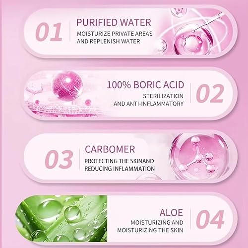 Miniatura 3 de Gel vaginal hidratante de ácido bórico para la sequedad vaginal, equilibrio de pH, control de olores, higiene diaria suave sin parabenos, alivia y