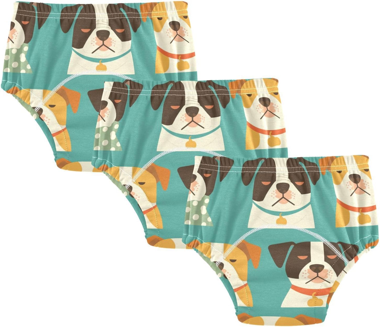Little Girls Underwear Potty Training Pants Leakproof Nighttime Training Underwear Training Pants for Newborns 5T Cute Cartoon Dogs