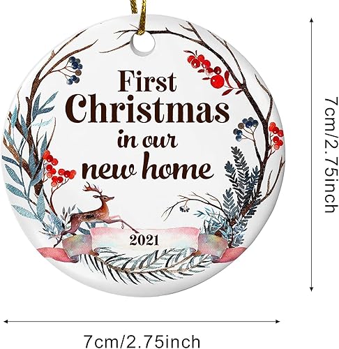 Miniatura 7 de IAMAGOODLADY Decoraciones de Navidad, adorno de Navidad para el nuevo hogar 2021, adorno de primera Navidad en nuestro nuevo hogar, adornos de