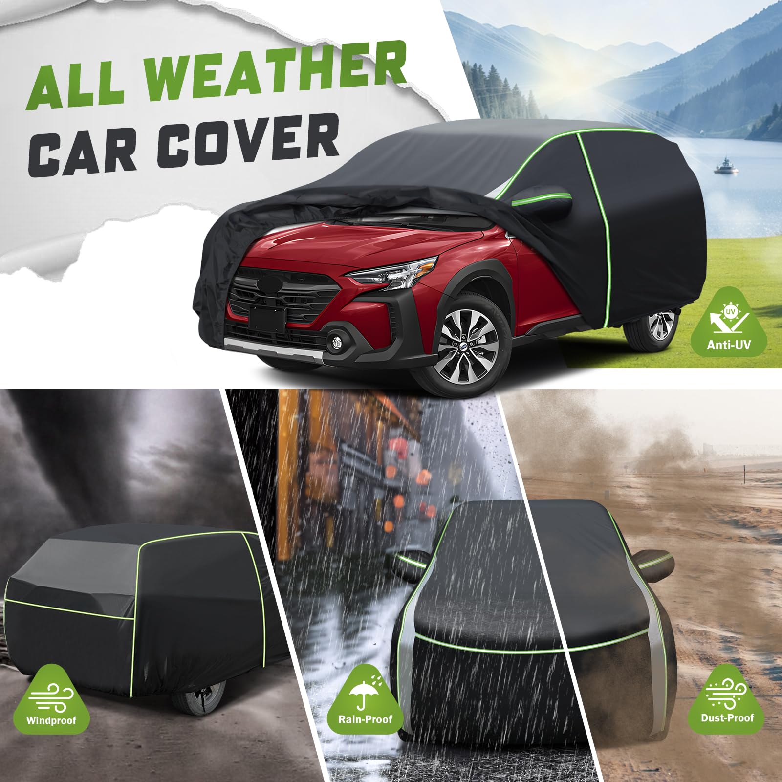 Mixsuper Liner Car Cover for Hyundai Tucson 2004-2026 7 Layers Waterproof Car Cover Accessories for Tucson with Zipper — view 4