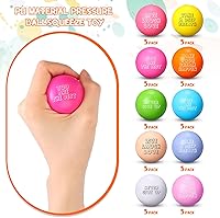 Vista 4 de Libima 50 bolas motivacionales para el estrés a granel de 1.57 pulgadas de espuma pequeña colorida con citas inspiradoras para aliviar el estrés