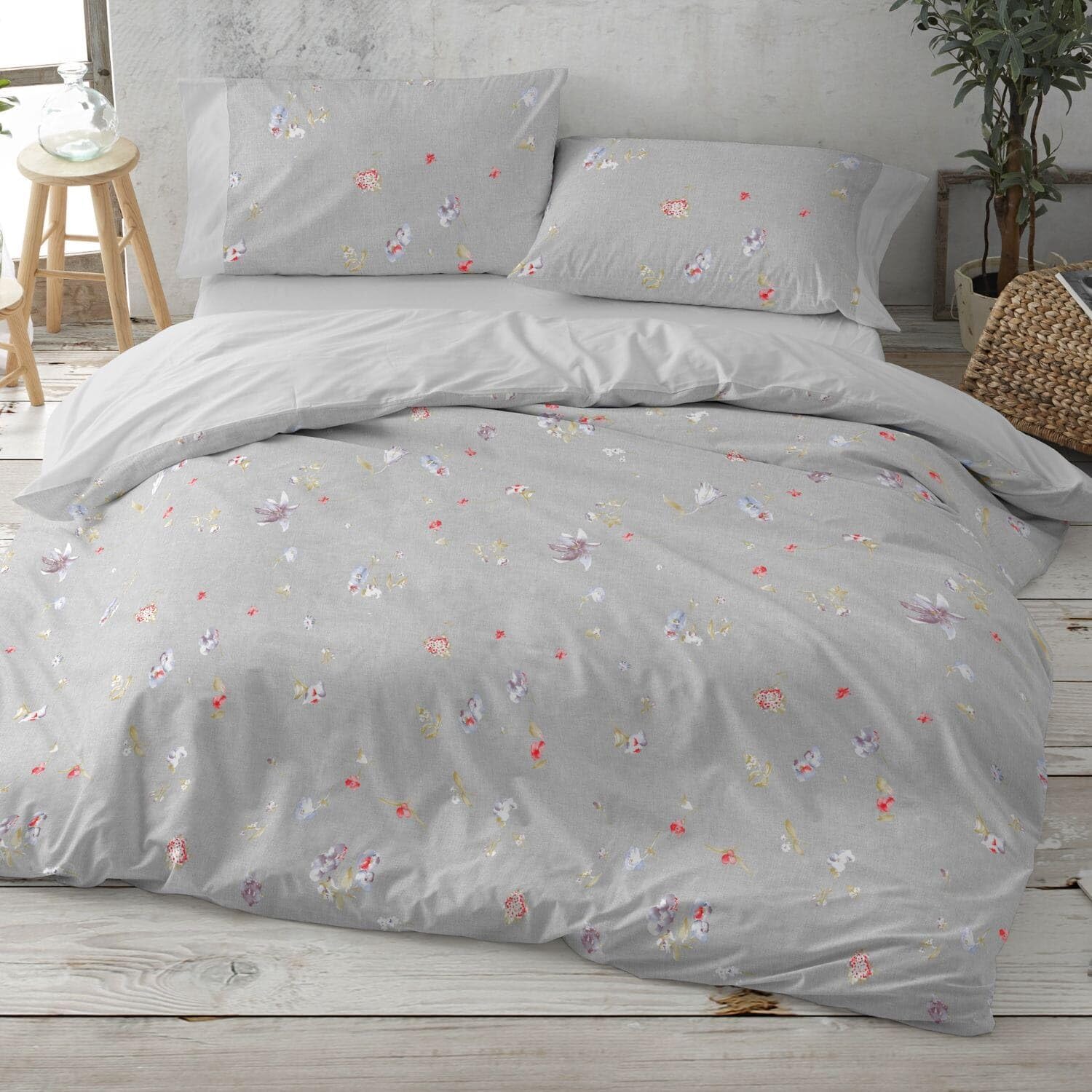 Burrito Blanco | Funda Nórdica 100% Algodón Cama 105 Gris