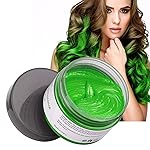 Green Hair Spray, Temporary Color Wax, Natural Coloring Material, Disposable Styling Clay for Cosplay, Party, Masquerade, Halloween (Green, 1 Pack)