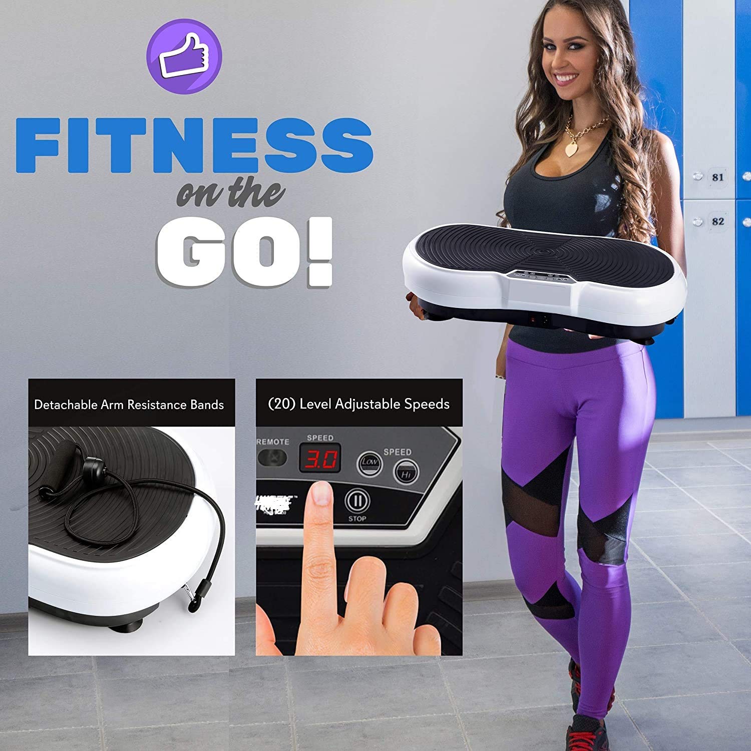 Health & Fitness_Hub Health Care Power Vibration Plate Exercise Massager Fitness Slimming Full Body Shaper Weight Loss Machine 1 Year Warranty Health & Fitness_Hub Health Care Power Vibration Plate Exercise Massager Fitness Slimming Full Body Shaper Weight Loss Machine 1 Year Warranty