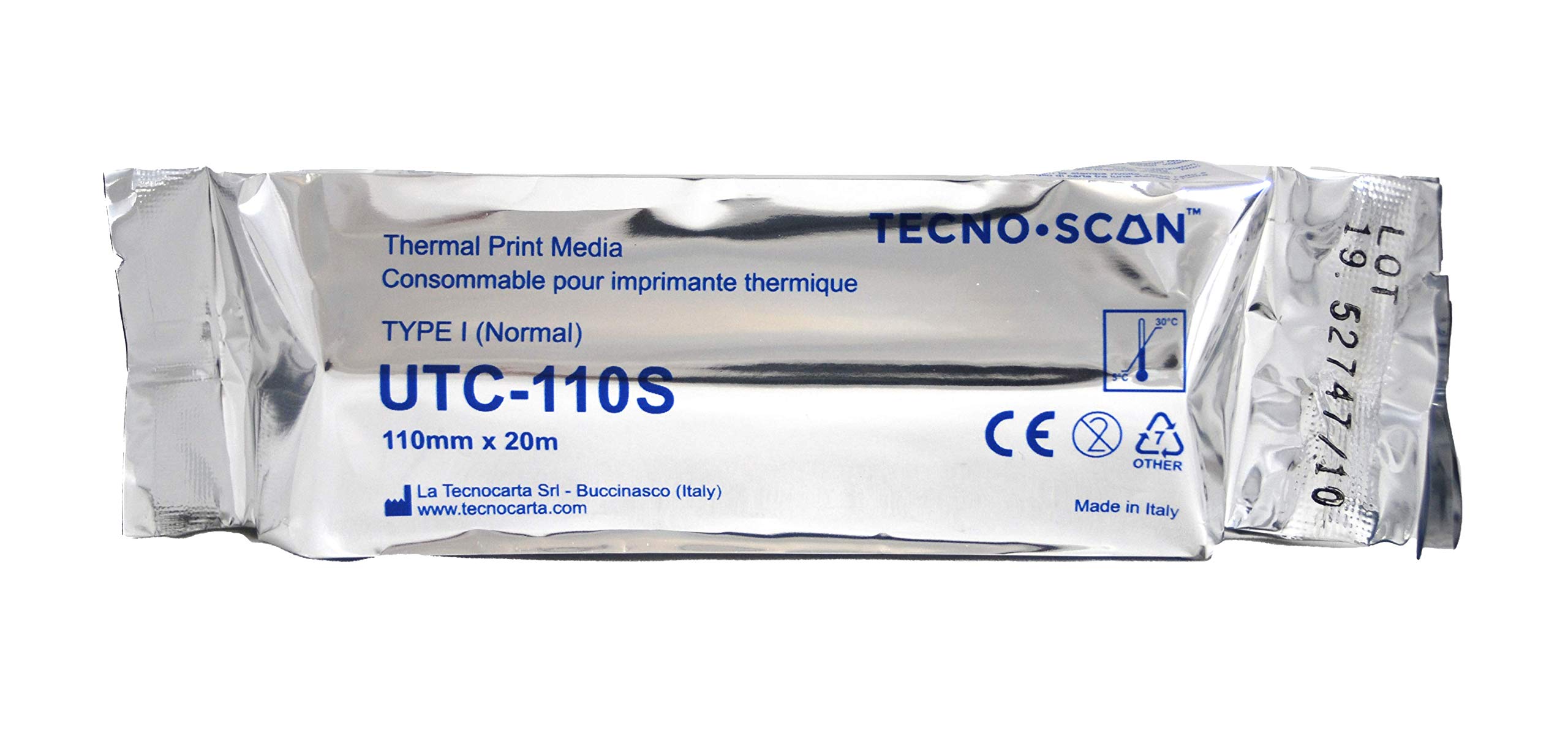 Tecnocarta UPP-110S Compatibile Rotoli standard per stampanti ecografiche Sony (10 pezzi) Tecnoscan