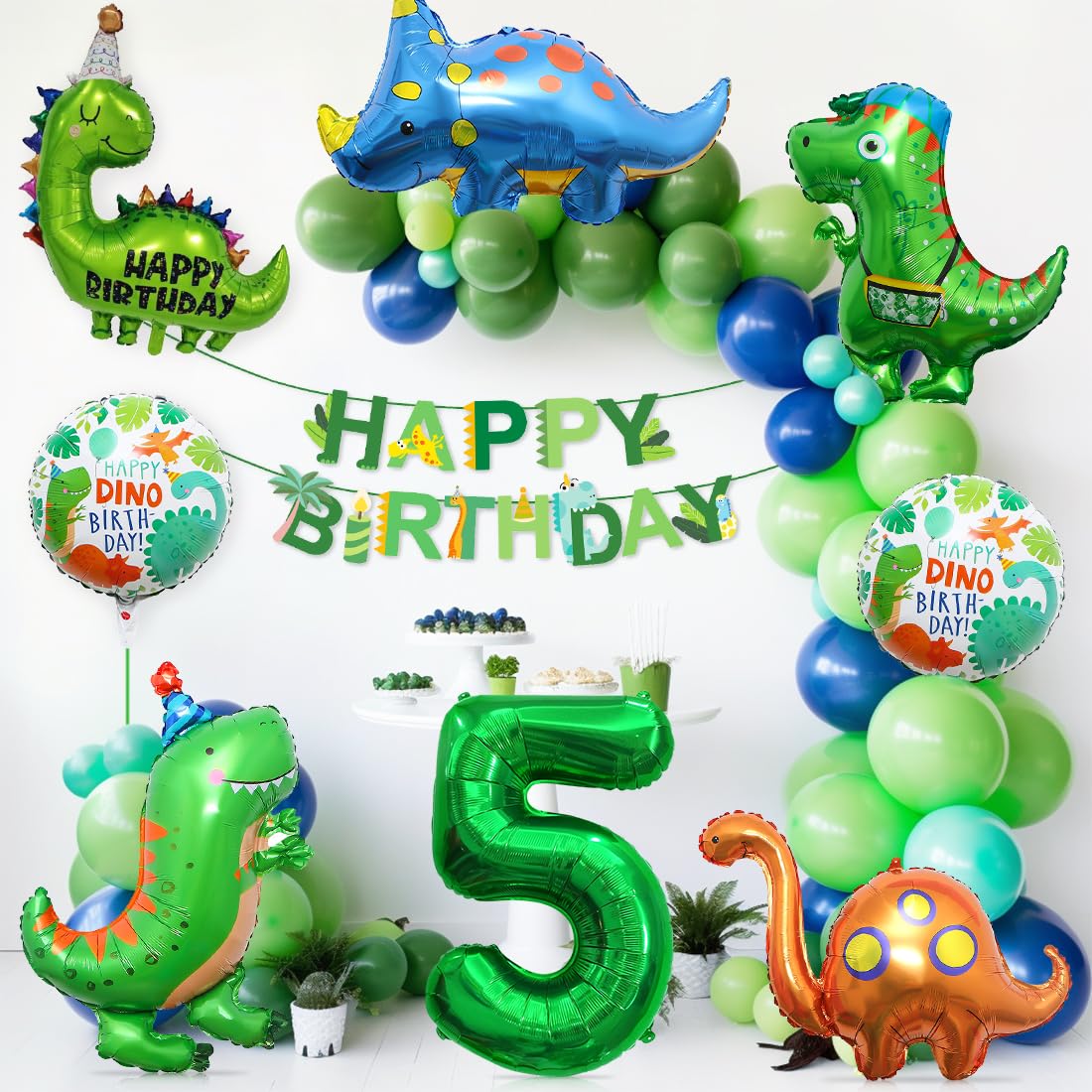Dino Verjaardagsdecoratieset - 3e Verjaardag voor Jongens - XXL