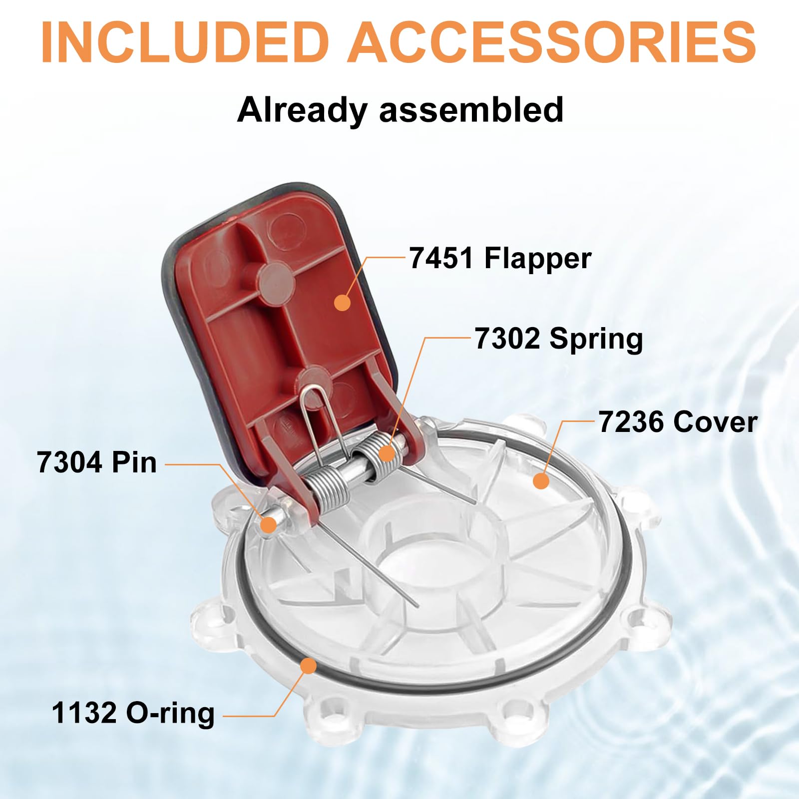 Amazon.com: CVILL 7056 Check Valve Cover with Flapper Assembly for
