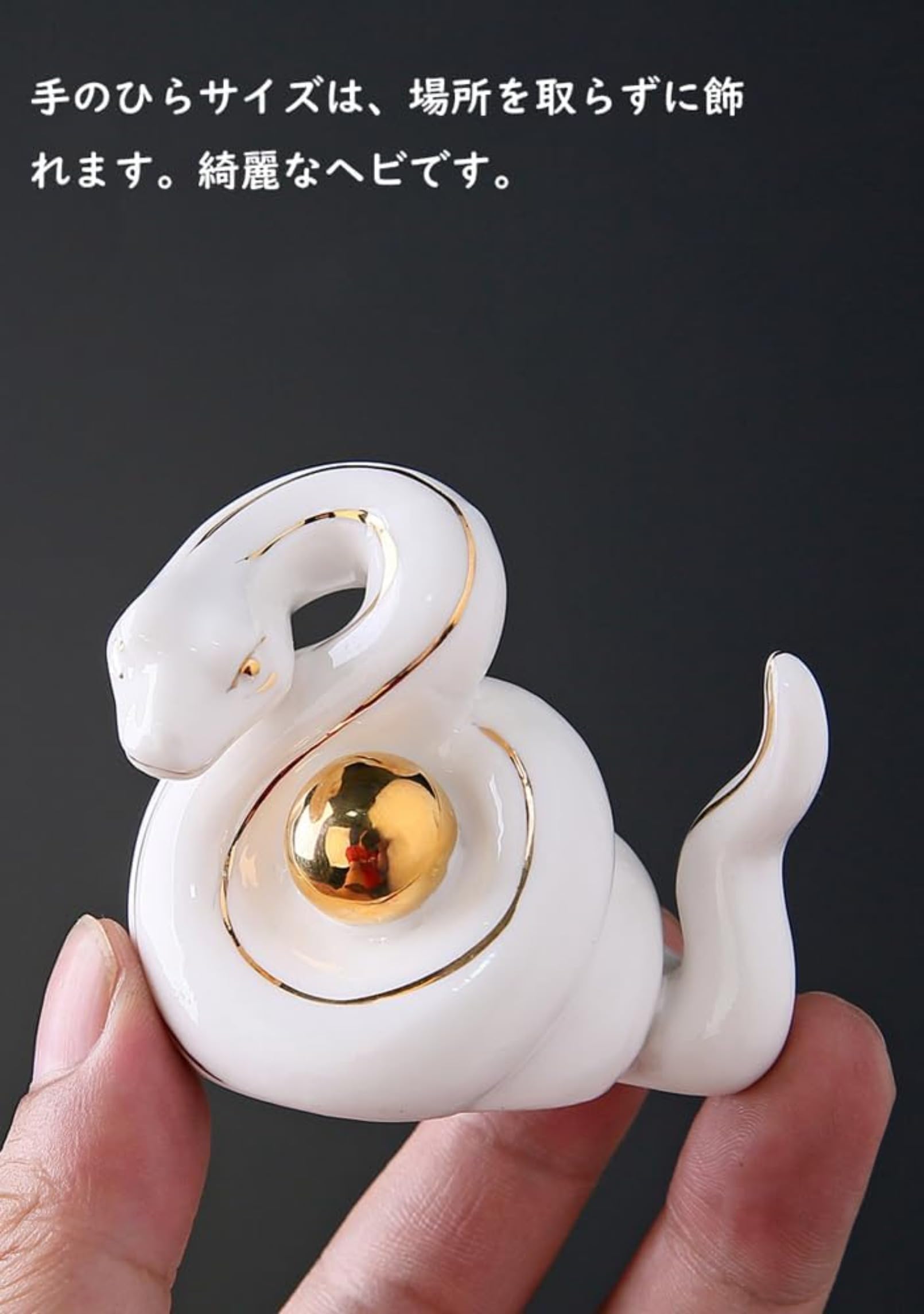 Amazon.co.jp: Qinaaiu白蛇 らいお ヘビ 置物 干支 白蛇 置物 干支