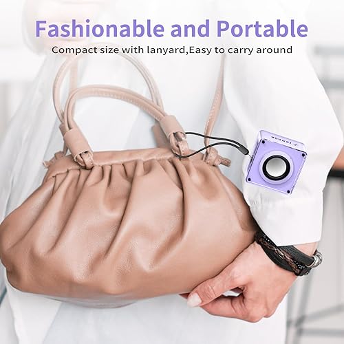 Miniatura 4 de LENRUE Mini altavoz Bluetooth, altavoces portátiles inalámbricos, altavoz pequeño de 5 W con sonido claro, compatible con tarjeta TWSTF, diseño de