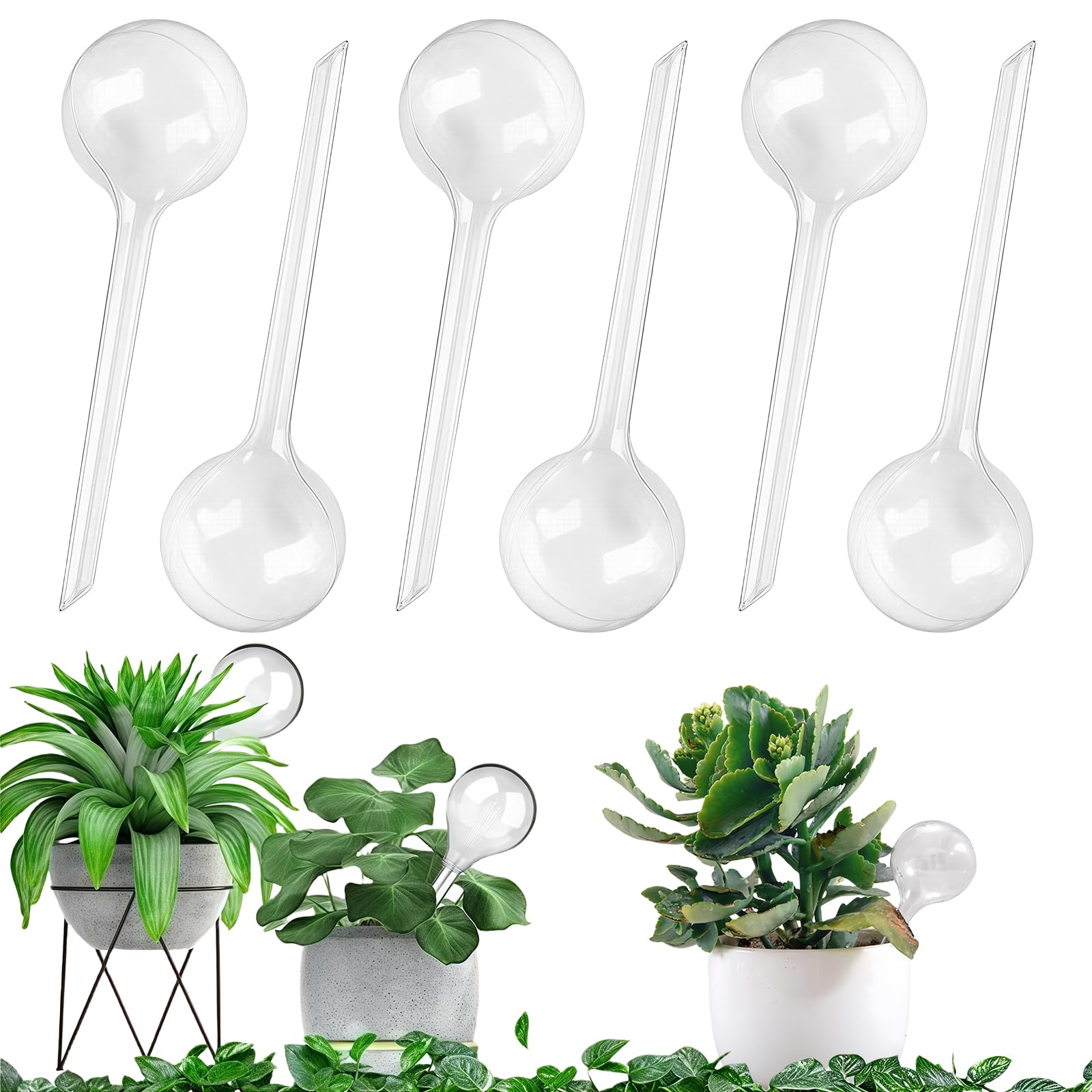 Viitech bewateringsbollen 500ml, automatische plantenbewatering, waterdispenser voor planten voor automatische bewatering van kamer- en tuinplanten (2 stuks
