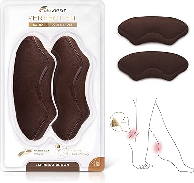 FLEXZENSE Premium Liners for Extra Loose Shoes | Reduce The Spaces Inside Extra Loose Shoes | 7 mm Thick | 1 Pair (Espresso Brown)