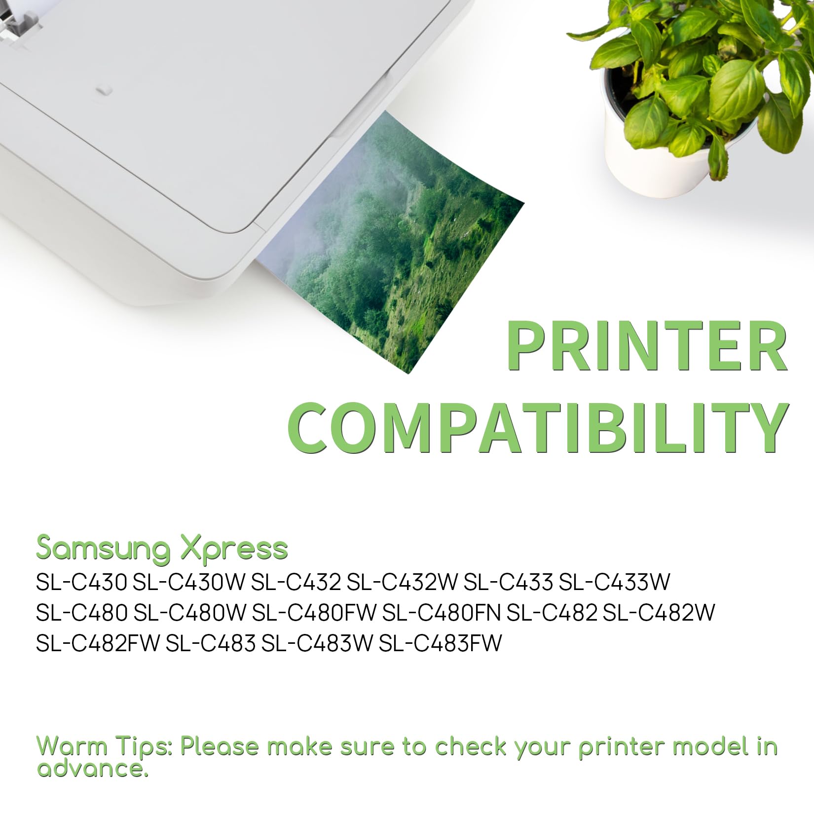 Veson CLT-404S CLT-P404C Toner per Samsung C480W, Compatibile con Samsung CLT K404S C404S M404S Y404S Toner Xpress SL C480W C480FW C430W C480FN C480 C430 C43X C48X Serie (Nero Ciano Giallo Magenta)
