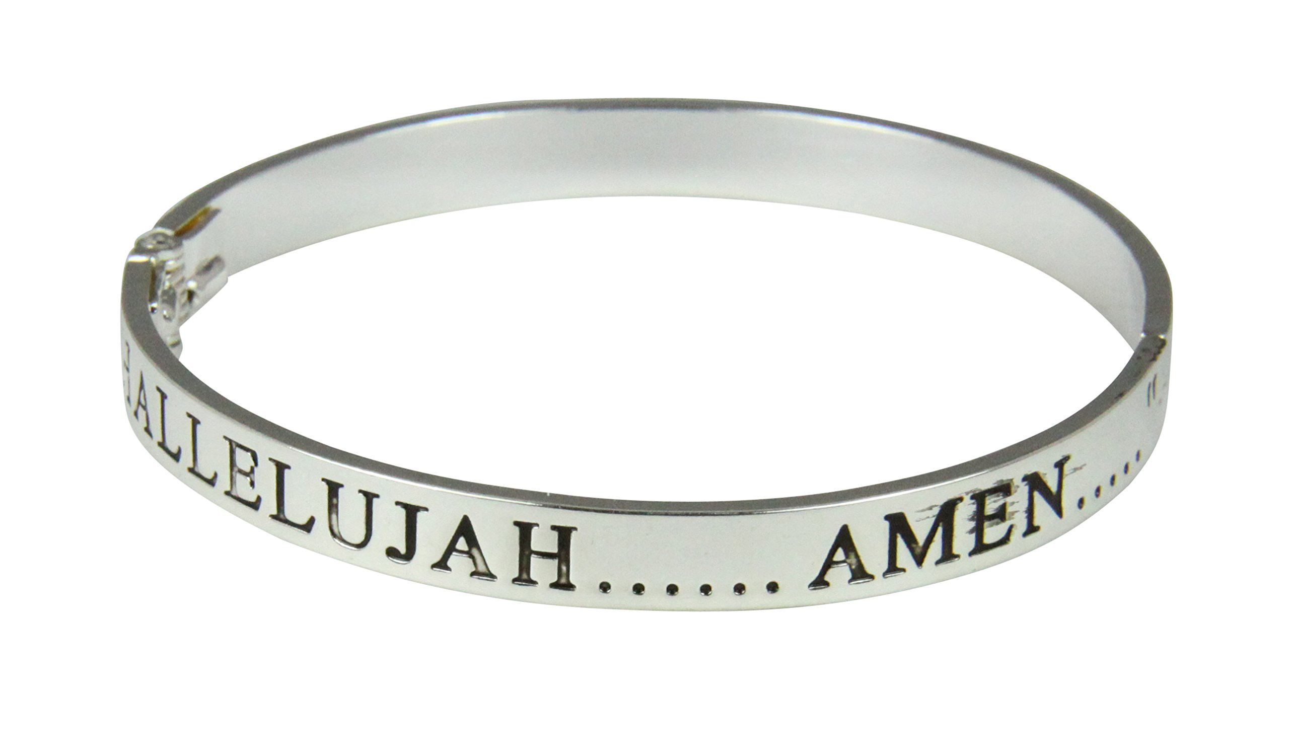 4031025 Hallelujah Amen Hinged Bracelet Bangle Encouragement Celebration Gift