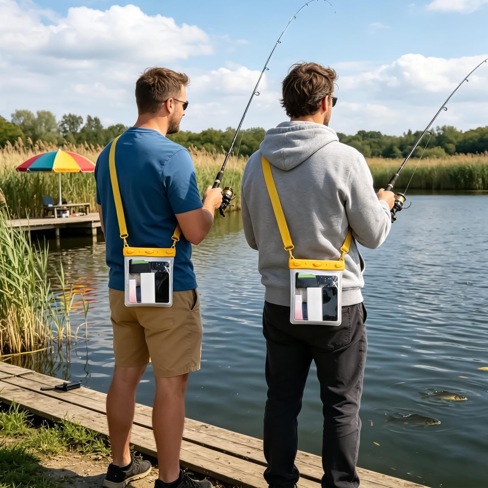 Custodia Impermeabile Telefono Cellulare Borsa A Tracolla Touch Screen Di | Sacca Stagna Telefono Da Spiaggia, Crociera, Piscina, Rafting, Immersioni, Snorkeling, Barca E Kayak