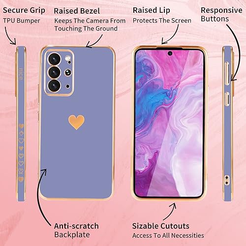 Miniatura 5 de Shorogyt Funda de corazón para Samsung Galaxy S20 Plus 5G4G de 6.7 pulgadas para mujer, bonito diseño estético de corazón, diseño de corazones de
