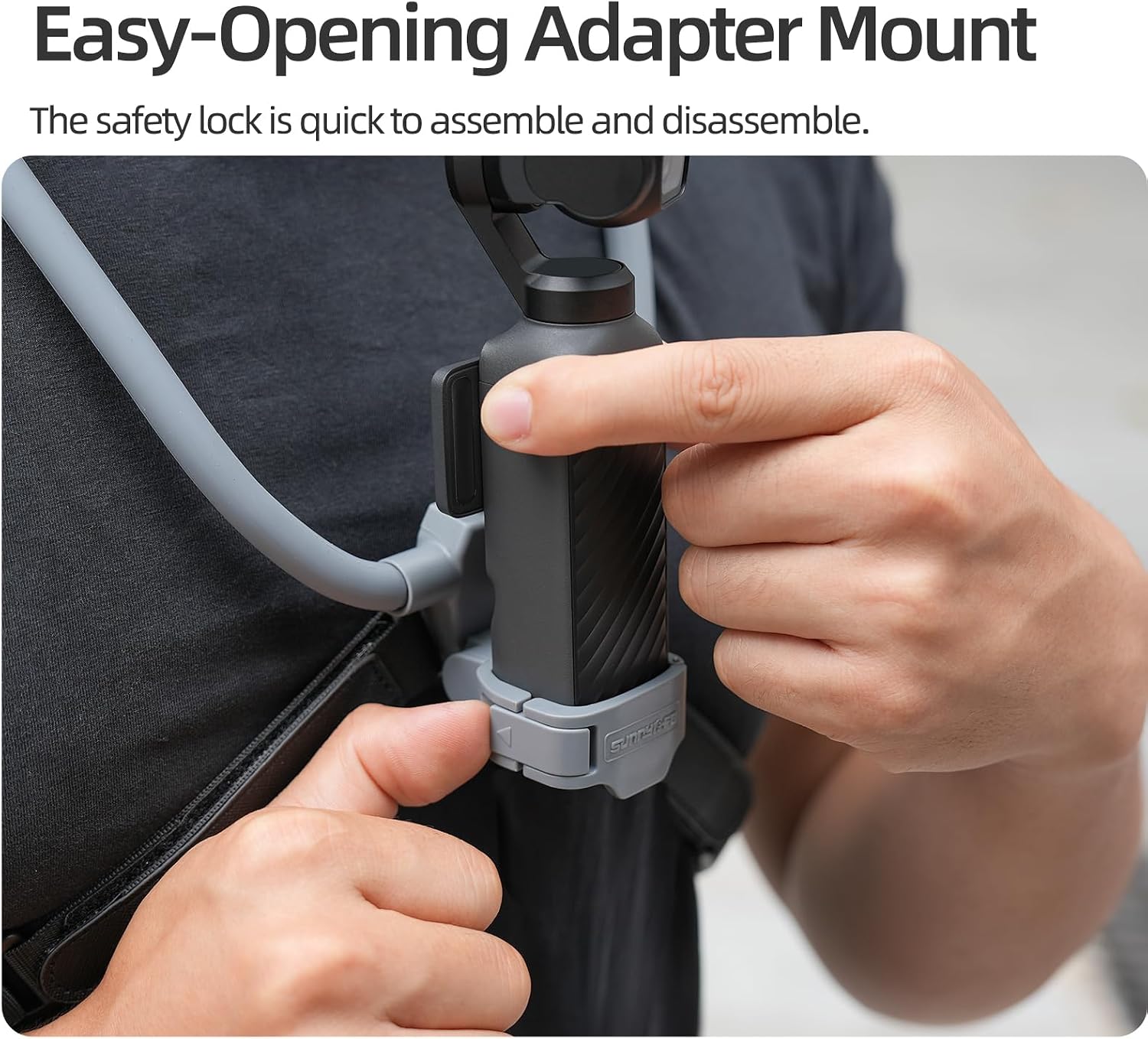 Adjustable Neck Mount for DJI Osmo Pocket 4/3, POV Vlog Neck Holder with Quick Release, Chest Harness Strap, Flexible Silicone Neck Mount for First-Person Video, Compatible with Pocket 4/3 (Grey)