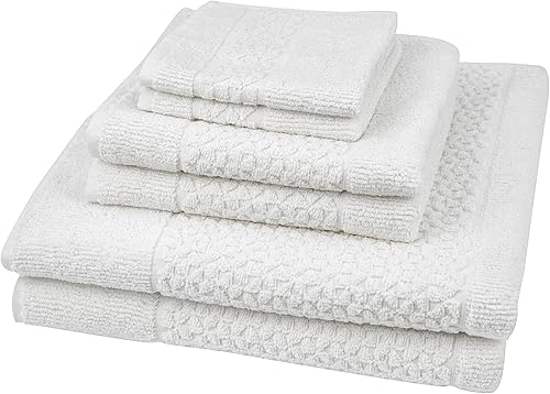 Miniatura 4 de Classic Turkish Towels - Juego de 6 toallas de baño de lujo para baño - 100% algodón, textura suave y súper absorbente, toallas de mano y toallas (2