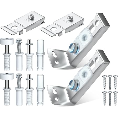 Prime-Line MP6640 Bi-Fold Door Top Pivot Bracket - Steel Adjustable Track Bracket, Pack Of 2 With Fasteners
