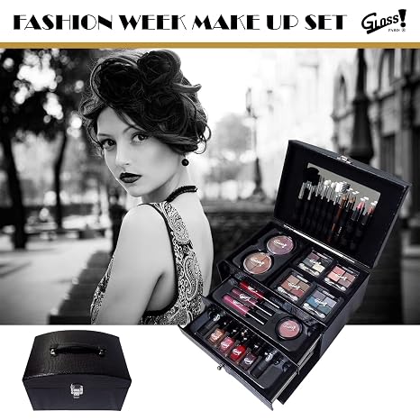Makeup Case - Stylish Essenials - 57 Pcs - Gift box Christmas gift gift for women make-up box