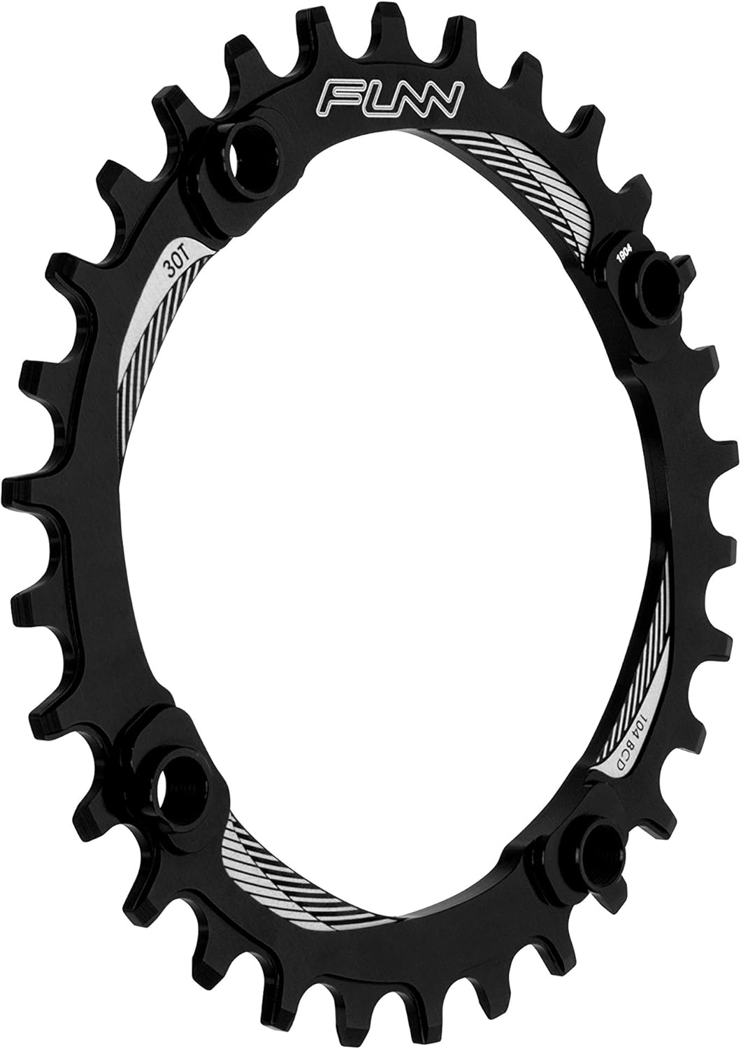 Funn Solo Narrow Wide Chainring for 9 10 11 12 Speed Chain, Fits 104mm BCD Interface Crankset, Single Speed Bike Chain Ring for MTB, BMX Bike, Gravel Bike and Road Bike