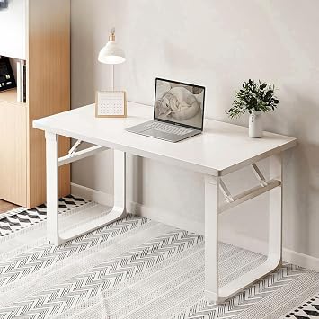 Computer Desk, Study Desk, Dining Table, Folding, Study Desk, PC Gaming Desk, Top Plate Thickness 1.0 inches 2.5 cm, Finished Product, Durable, Simple Desk Vanity Stand, Work Desk, For Home Work,