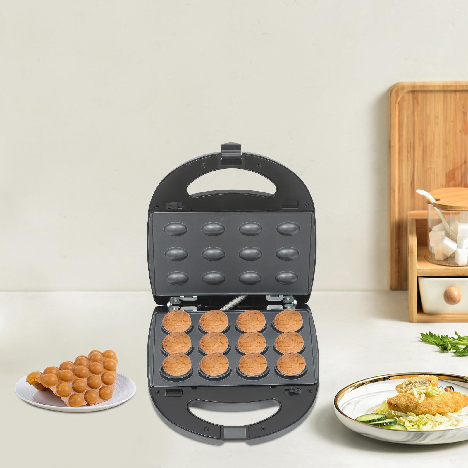 Urządzenie do kanapek 6 w 1, wielofunkcyjna gofrownica 750 W, grill, dwustronne ogrzewanie, nieprzywierająca prasa panini, patelnia do steków, opiekacz do kanapek, do biura, domu, kuchni