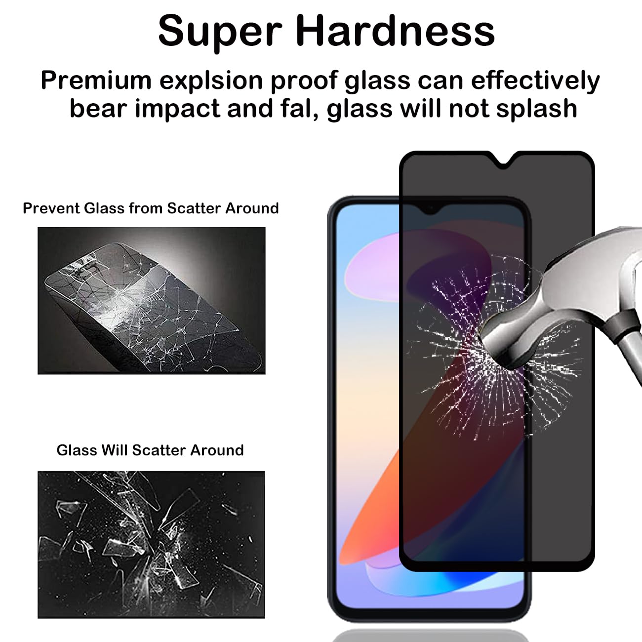 Hejkaoe Privacy Pellicola Protettiva per HONOR X6/HONOR X6a/HONOR X6b, Privacy Vetro Temperato, Anti-Spy Vetro Temperato Film, Durezza 9H, Antigraffio, Anti-impronte, Senza Bolle, 2 Pezzi