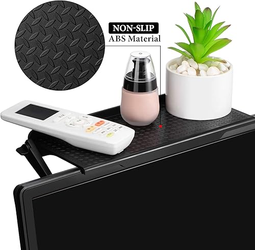 Miniatura 3 de Estante superior de TV de 2 piezas, estante ajustable para monitor de TV, soporte superior para soporte de teléfono celular, cajas multimedia,