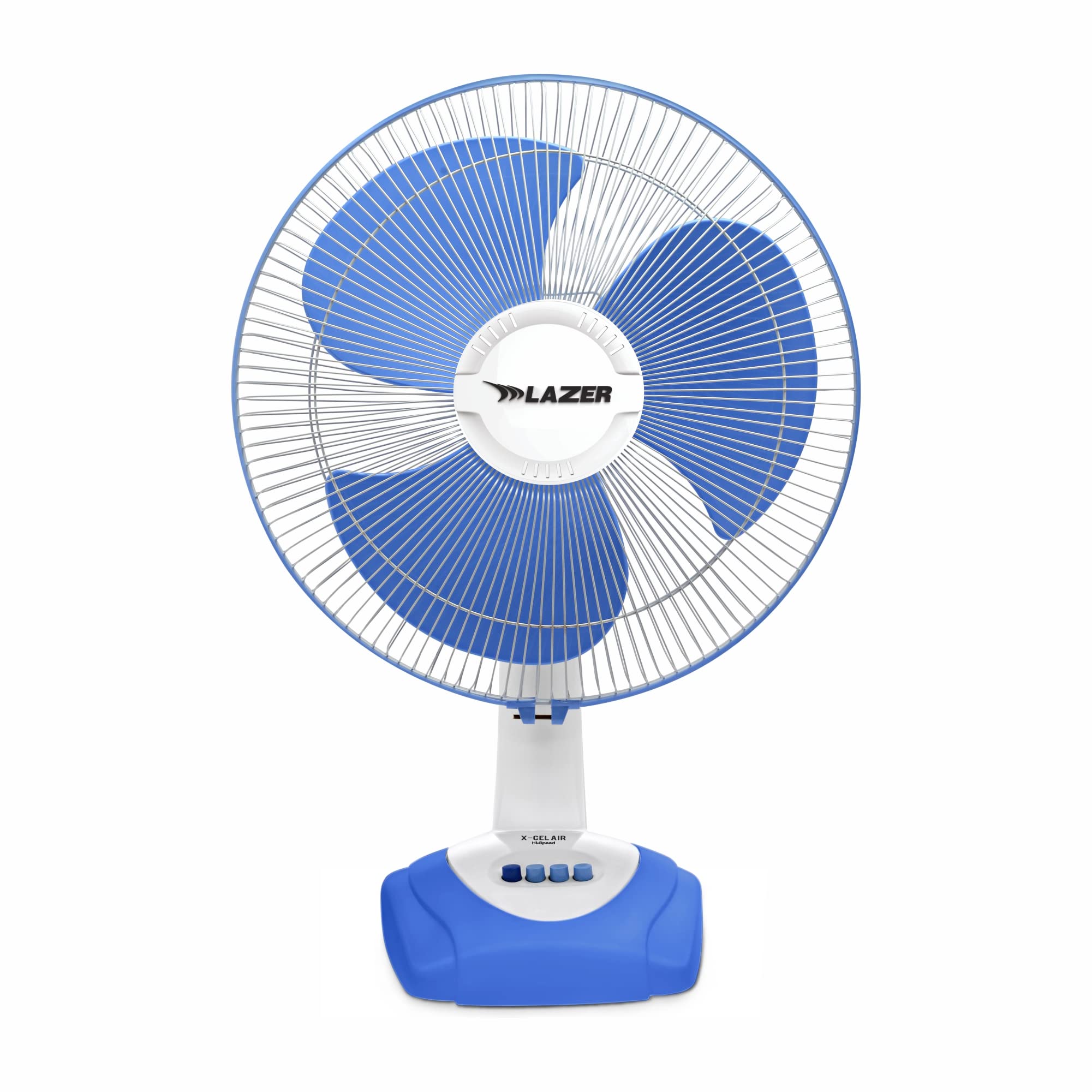 Lazer X-Cel Air High Speed 400mm Table Fan (White Blue)