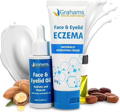 Grahams Natural Kit de alivio del eccema facial y de párpados, tratamiento para piel seca, eczema, dermatitis pereriana y seborreica  Alivio de