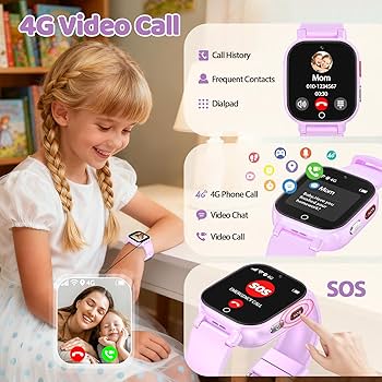 4G Kindersmartwatch met GPS en Telefoon, Smartwatch voor