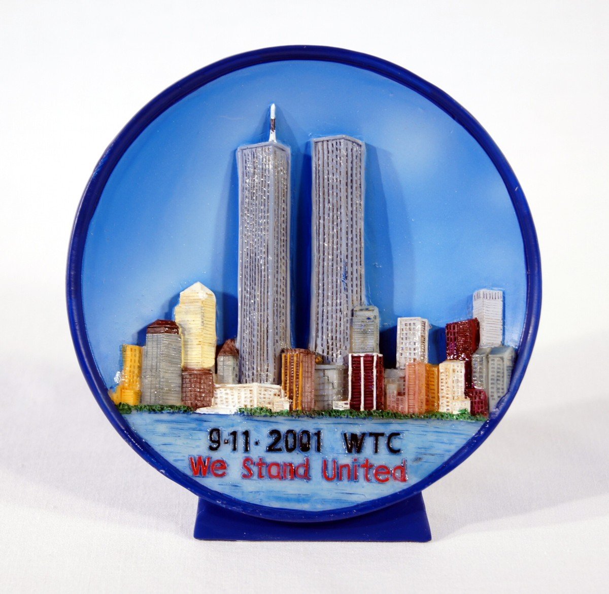 SC Handpainted World Trade Center Figurine Plate 4