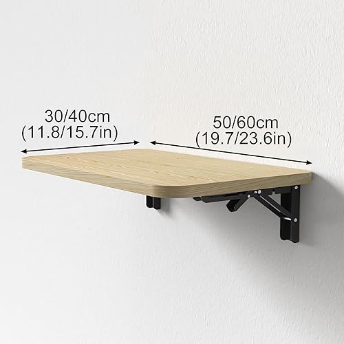 Miniatura 3 de Mesa plegable montada en la pared, escritorio plegable montado en la pared para espacios pequeños, escritorio, oficina, hogar, cocina, mesa de