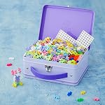 Plus Plus - Purple Metal Case - 600 Pieces - Creative Building and Construction Set - Mix of Pastel and Neon Colors in a Travel Suitcase Box - Kids 5 to 12 Years - P7003