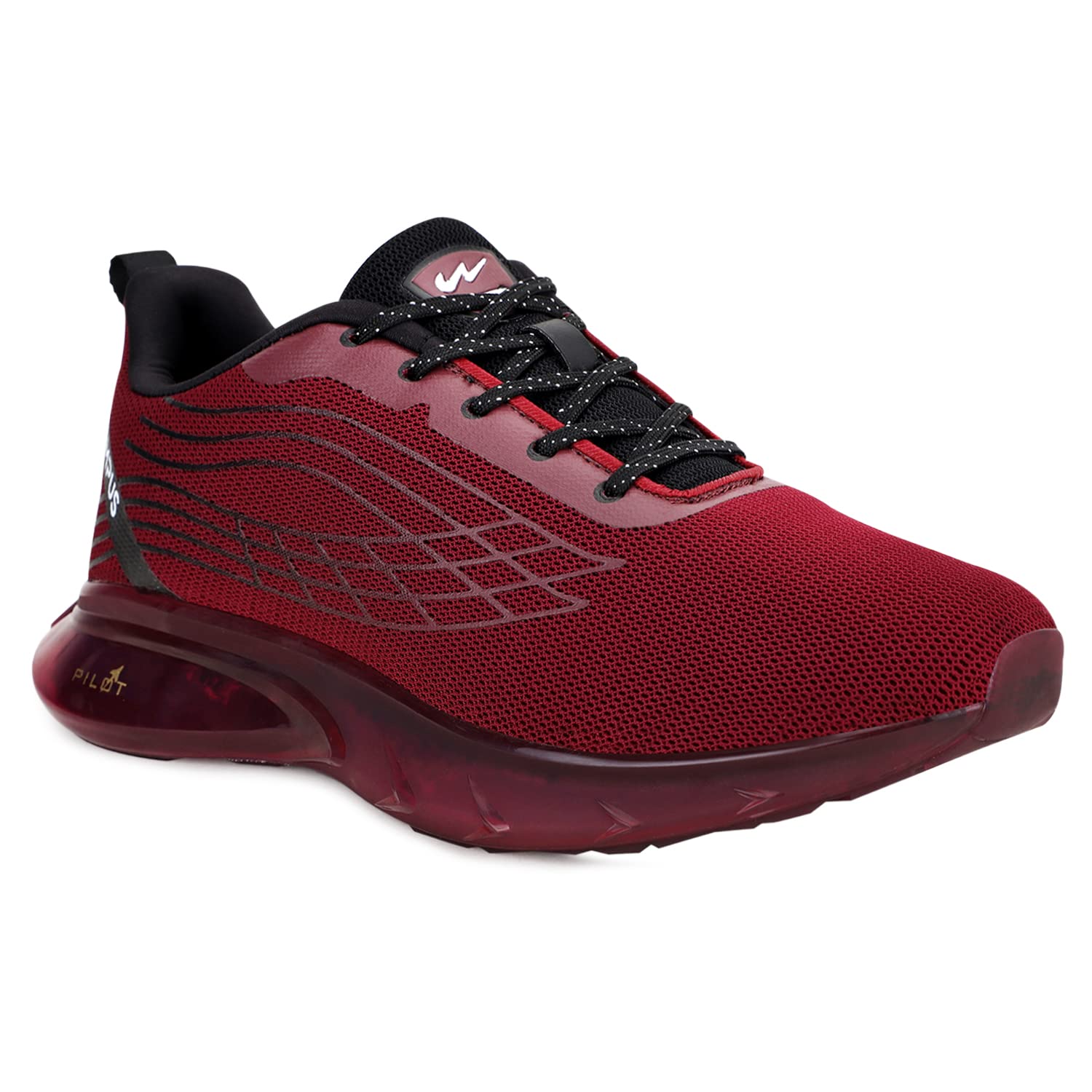 Campus Mens KIZER Wine/BLK Walking Shoes - 7UK/India 22G-215 (B09QXMXWTJ) Amazon Price History, Amazon Price Tracker